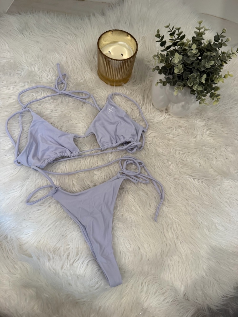 Boutine La Lilac String Triangle Bikini Set - Women's Swim (L)